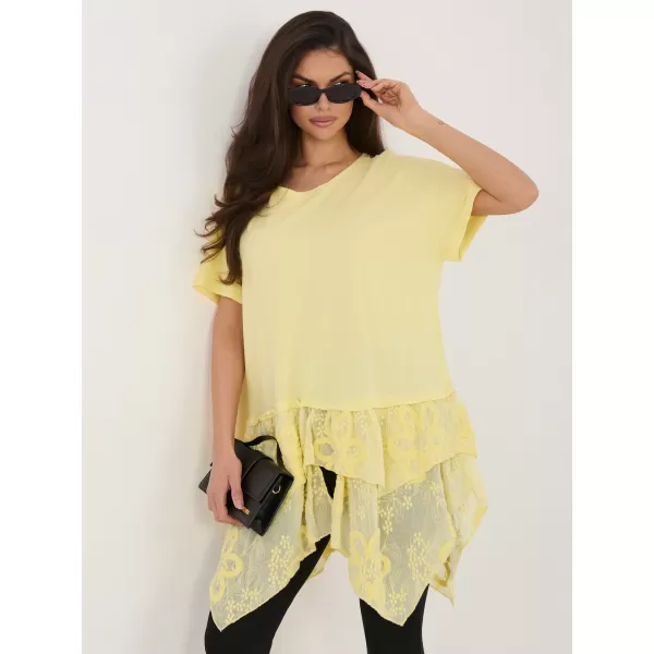  Dámské triko ITALY MODA IT-SK-81869.54 BRIGHT YELLOW 
