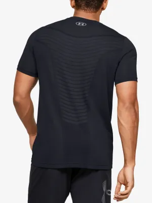 Pánské bezešvé triko UNDER ARMOUR SEAMLESS WAVE SS 1351450-001 ČERNÁ
