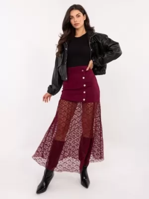 Dámská sukně ITALY MODA MI-SD-3292.09P BURGUNDY