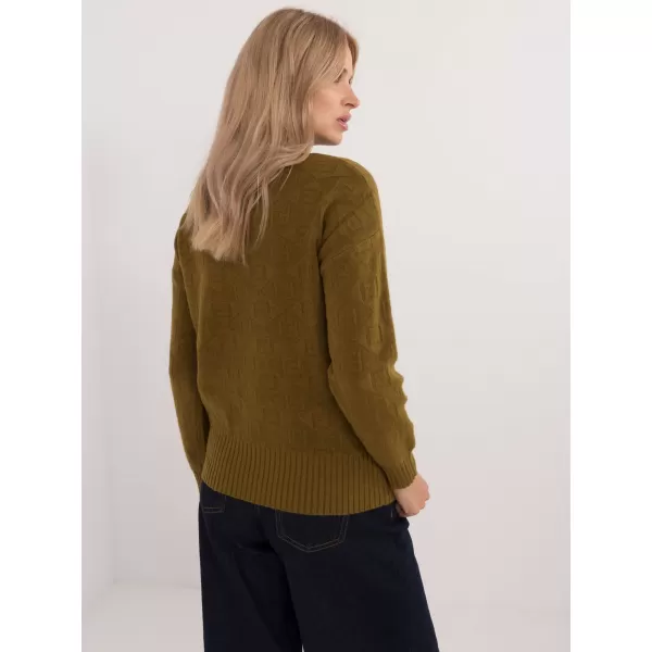  Dámský svetr WOOL FASHION ITALIA AT-SW-2339.54 OLIVE 