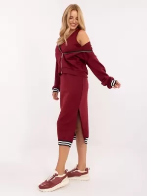 Dámský set RUE PARIS IT-KMPL-9719.64 BURGUNDY