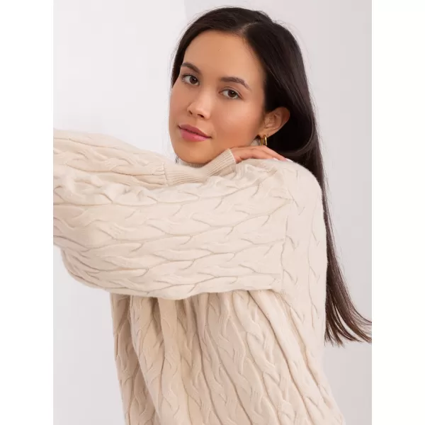  Dámský svetr WOOL FASHION ITALIA AT-SW-2348.07 LIGHT BEIGE 