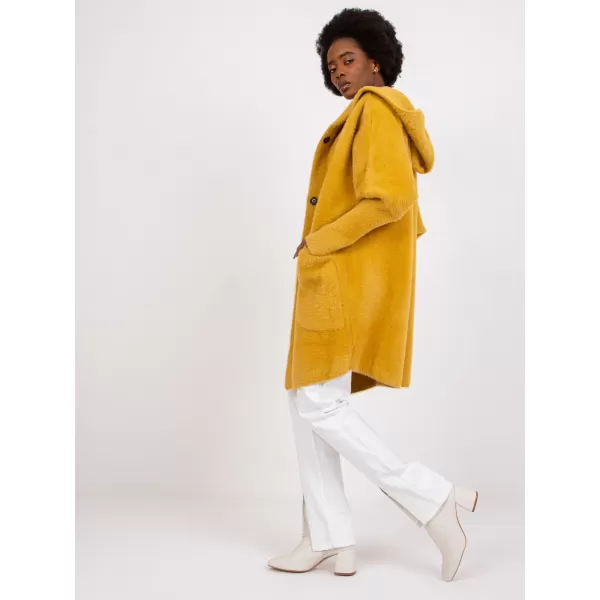  Dámský kabát FACTORY PRICE MBM-PL-1518.95P DARK YELLOW 