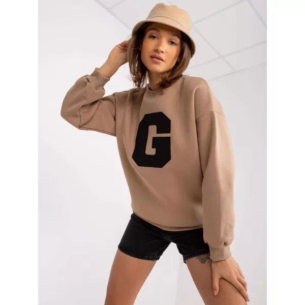  Dámská mikina EX MODA EM-BL-617/G.11 DARK BEIGE 