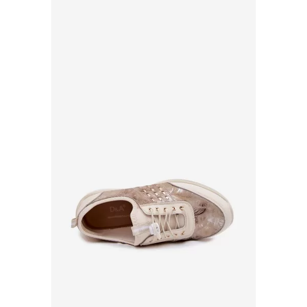  Dámské tenisky D&A GR61-5990 BEIGE 