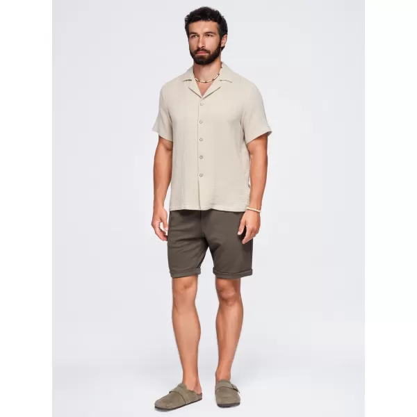  Pánská košile OMBRE OM-SHSS-0223 BEIGE 
