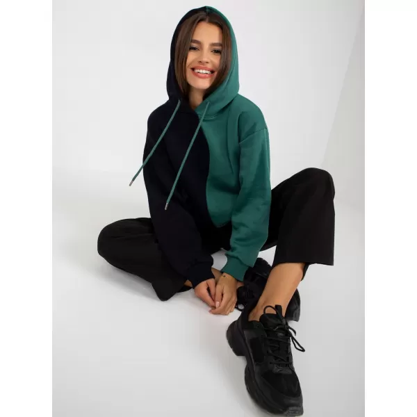  Dámská mikina RUE PARIS RV-BL-8233.32X BLACK AND GREEN 