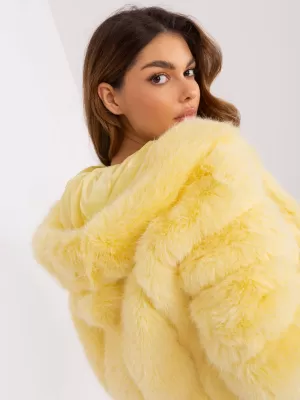 Dámská bunda WOOL FASHION ITALIA AT-KR-2378.97P BRIGHT YELLOW