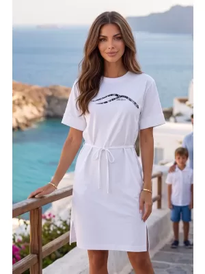 Dámské šaty ALTISPORT ALW001816 BÍLÁ