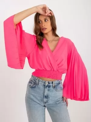 Dámská halenka ITALY MODA DHJ-BZ-16503.30X FLUO PINK