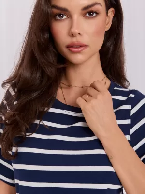 Dámské tričko RUE PARIS RV-TS-A1087.74 NAVY