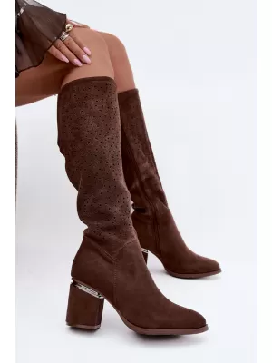 Dámské kozačky S.BARSKI HY62-8122 BROWN
