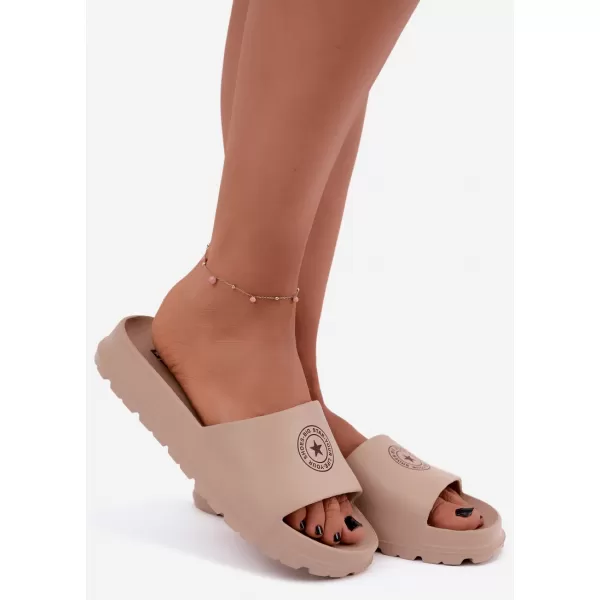  Dámské pantofle BIG STAR SHOES UU274074 SHADES OF BROWN AND BEIGE 