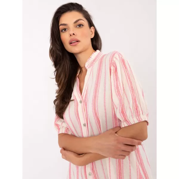 Dámské šaty OCH BELLA TW-SK-BI-2451.84 WHITE-PINK 