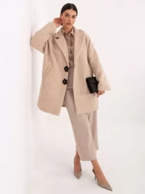 Dámský kabát FACTORY PRICE IT-PL-96965.19 BEIGE