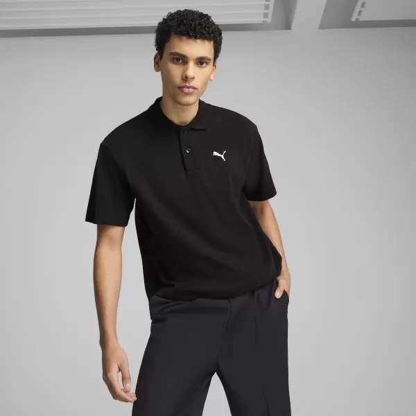  Pánské triko s límečkem PUMA WARDROBE ESS PIQUE RELAXED POLO 62965701 PUMA BLACK 