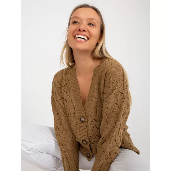  Dámský svetr RUE PARIS LC-SW-8022.04P DARK BEIGE 