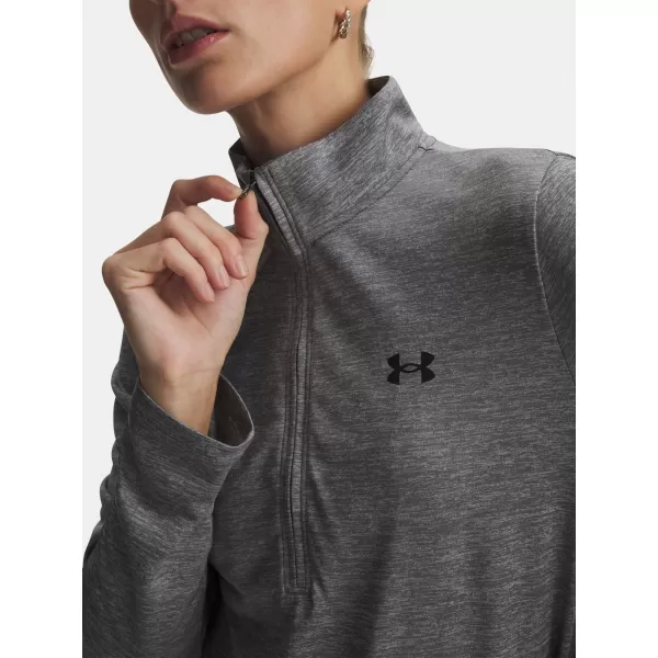  Dámské triko UNDER ARMOUR TECH 1/2 ZIP- TWIST 1384225-709 ŠEDÁ 