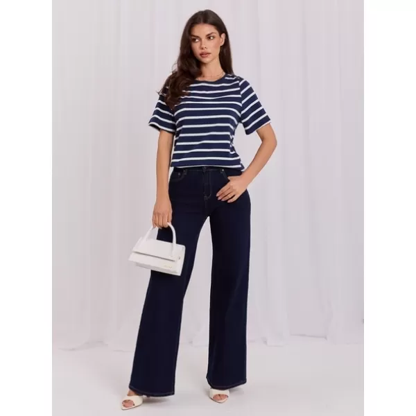  Dámské tričko RUE PARIS RV-TS-A1087.74 NAVY 