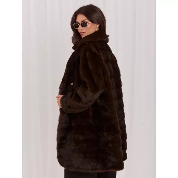  Dámský kabát FACTORY PRICE MBM-PL-25-32.98P DARK BROWN 