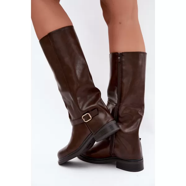  Dámské kozačky BOTO 5858 BROWN 