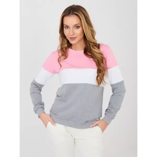  Dámská mikina RUE PARIS RV-BL-5787.15X GRAY-PINK 