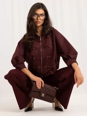 Dámská bunda ITALY MODA MI-KR-3546.65 BURGUNDY