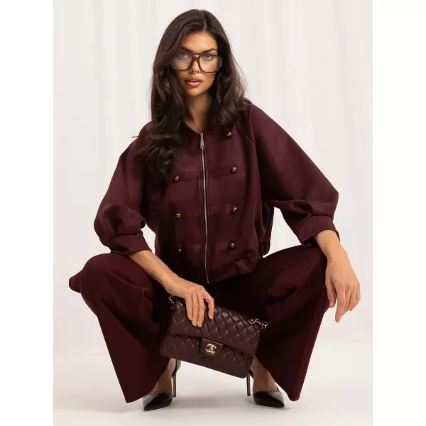  Dámská bunda ITALY MODA MI-KR-3546.65 BURGUNDY 