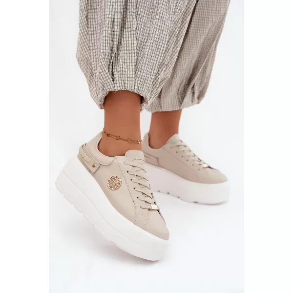  Dámské tenisky D&A LR61-7095 BEIGE 