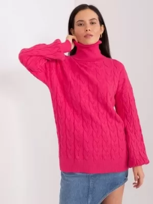Dámský svetr WOOL FASHION ITALIA AT-SW-2348.93 FUCHSIA