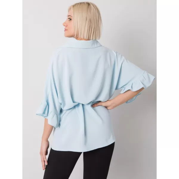  Dámská halenka RUE PARIS CHA-BZ-3576.25 LIGHT BLUE 