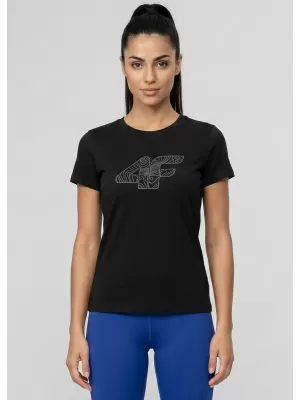 Dámské triko 4F 4FWMM00TTSHF3309 DEEP BLACK