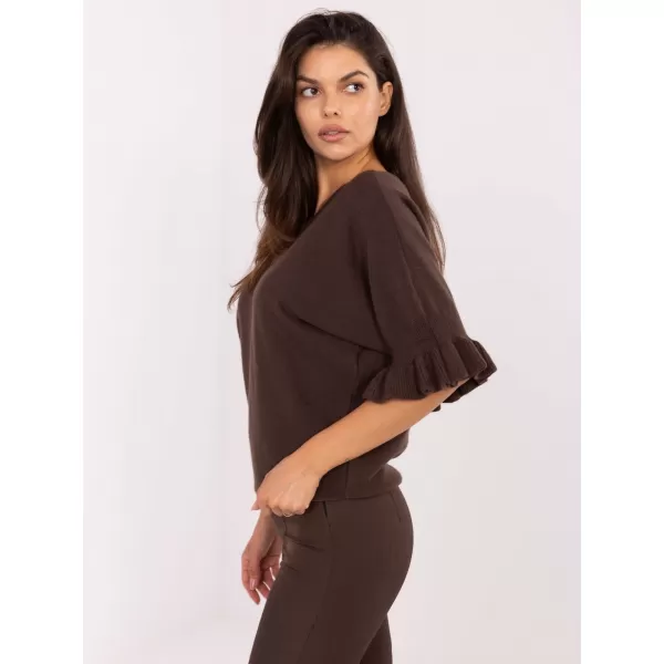  Dámský svetr ITALY MODA IT-SW-99244.65 DARK BROWN 