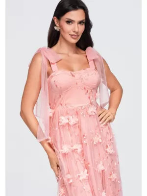 Dámské šaty LARICA LA-OM-DLR427 PINK