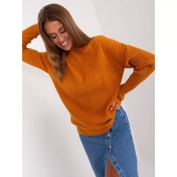  Dámský svetr WOOL FASHION ITALIA AT-SW-2338.14P BRIGHT ORANGE 
