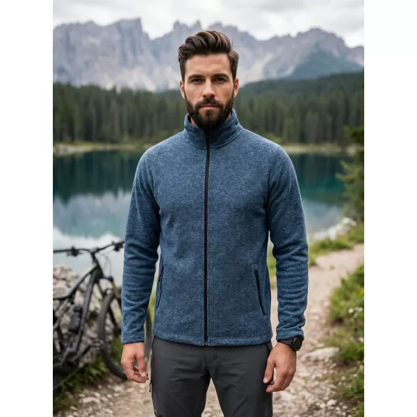  Pánská micro fleece mikina MALFINI FACTOR 852 TMAVÝ DENIM MELÍR 
