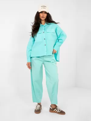 Dámská košile ITALY MODA IT-KS-FL9968.48 TURQUOISE