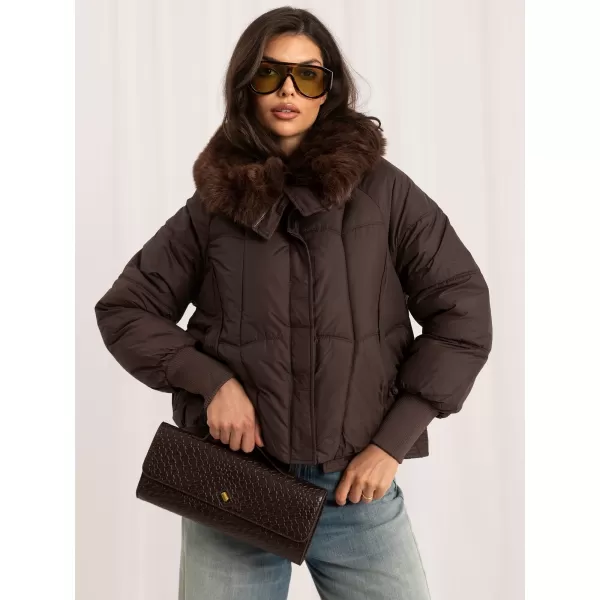  Dámská bunda FACTORY PRICE MBM-KR-2601.96P BROWN 