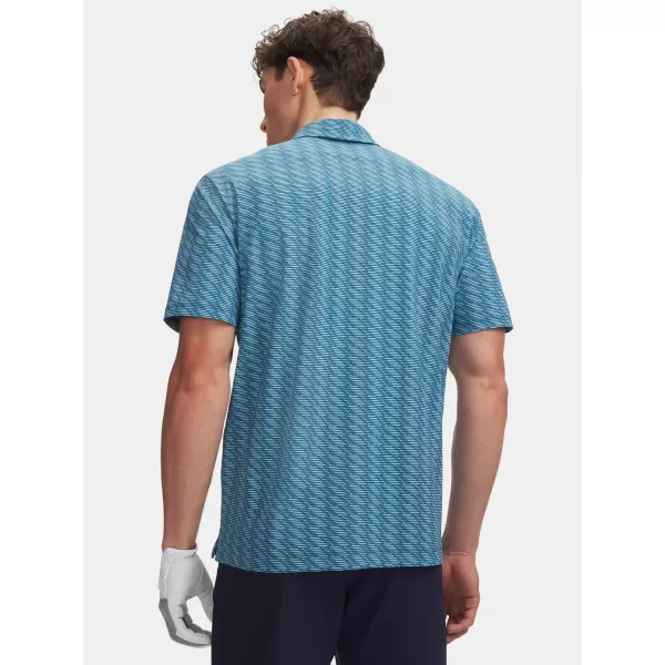  Pánské polo UNDER ARMOUR UA DRIVE CHILL PRINTED POLO 6009724-466 MODRÁ 