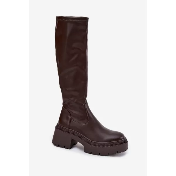  Dámské kozačky BOTO 9671A BROWN 