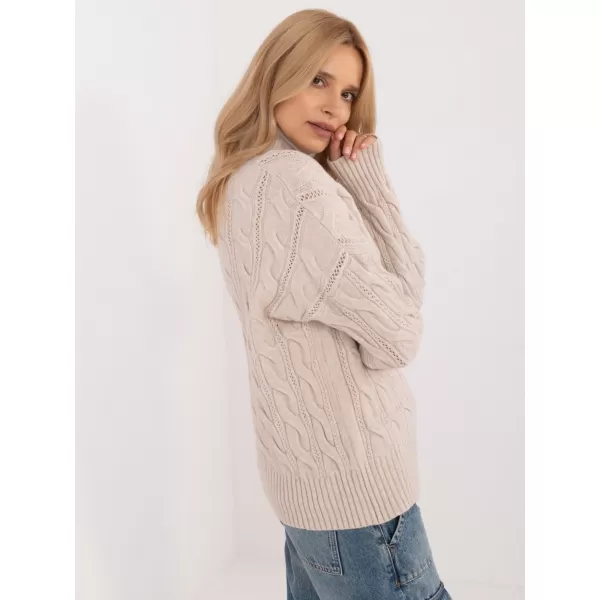  Dámský svetr WOOL FASHION ITALIA AT-SW-23445.00 LIGHT BEIGE 