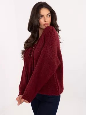 Dámský svetr ITALY MODA MI-SW-0919.18 BURGUNDY