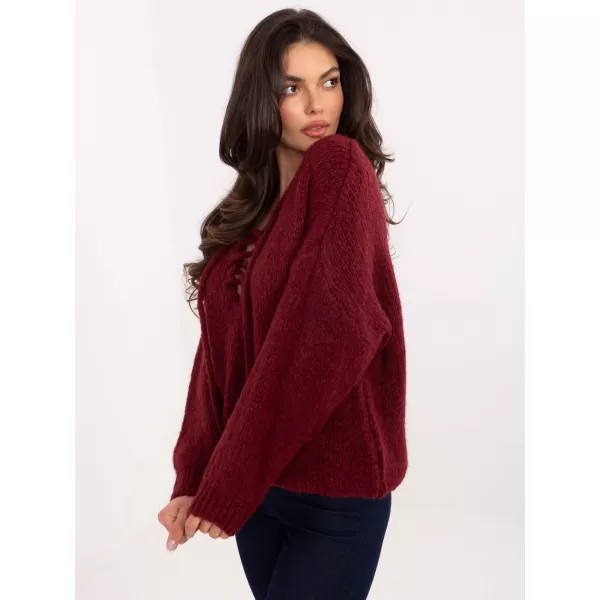  Dámský svetr ITALY MODA MI-SW-0919.18 BURGUNDY 