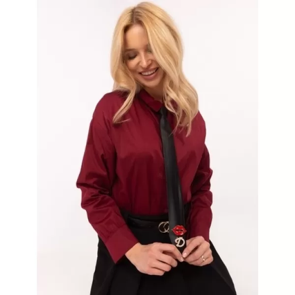  Dámská košile ITALY MODA DHJ-KS-9213-1.77P BURGUNDY 
