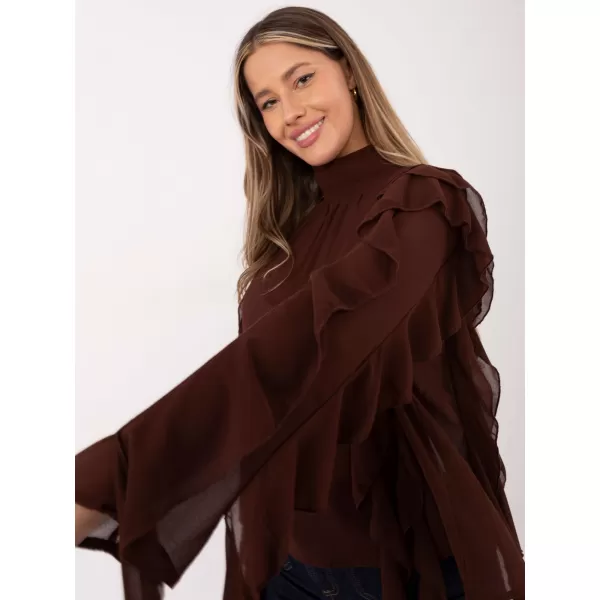  Dámská halenka FACTORY PRICE PM-BZ-J1005.25 BROWN 