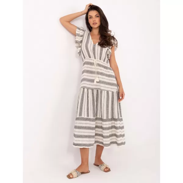  Dámské šaty OCH BELLA TW-SK-BI-28760.97 WHITE-BLACK 