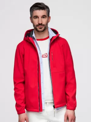 Pánská softshellová bunda OMBRE OM-JANP-0292 RED