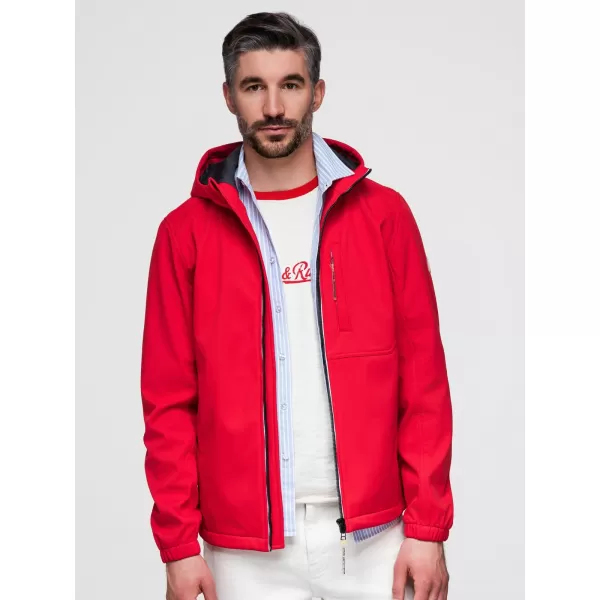  Pánská softshellová bunda OMBRE OM-JANP-0292 RED 