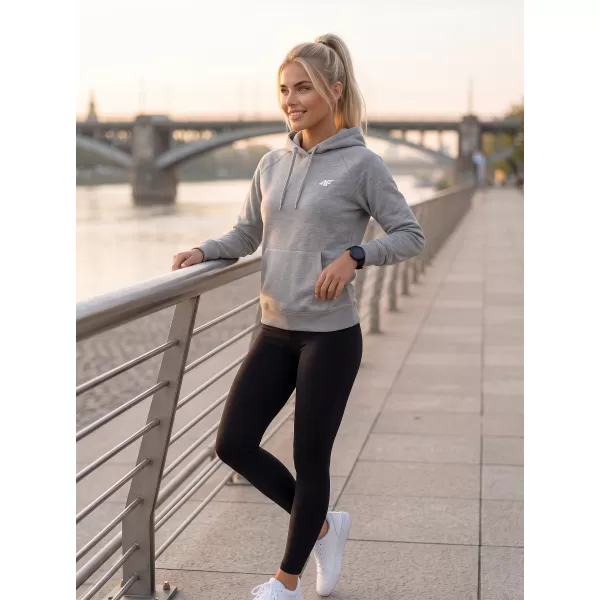  Dámská mikina 4F 4FWMM00TSWSF2536 COLD LIGHT GREY MELANGE 