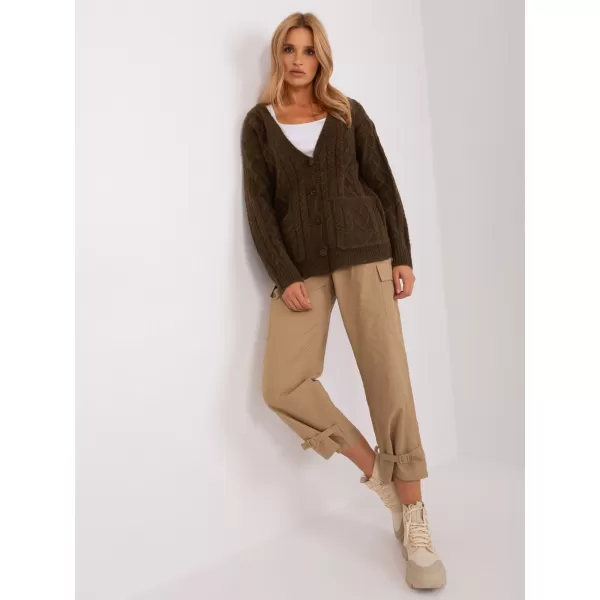  Dámský svetr WOOL FASHION ITALIA AT-SW-2358.31 KHAKI 